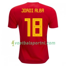 Spanje Jordi Alba 18 Thuis Shirt WK voetbal 2018